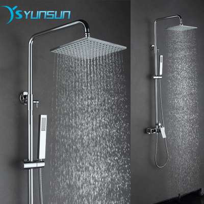 Kaiping factory direct brass zinc alloy handle hot water and cold luxury bathroom smart faucet shower faucet set