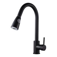 Kitchen 360 degree swivel spout single handle solid brass adjustable faucet basin Pull down deck mounted spray faucet