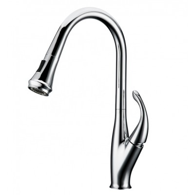 Cheap price new design flexible put out zinc alloy handle brass chrome kitchen mixer tap faucet