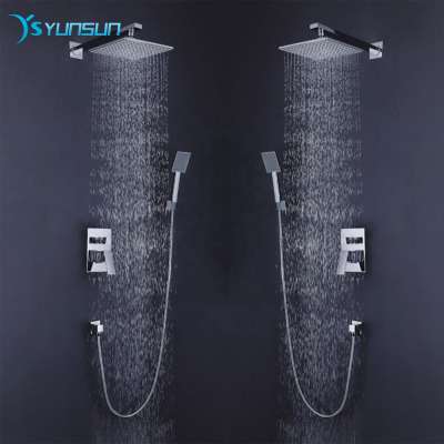 Hot And Cold Mixer Water In-wall mounted  Brass Chrome Bathroom Shower Faucet Sets