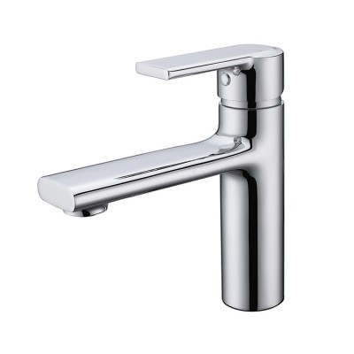 Kaiping factory direct brass chrome single zinc alloy handle bathroom basin faucet mixer taps