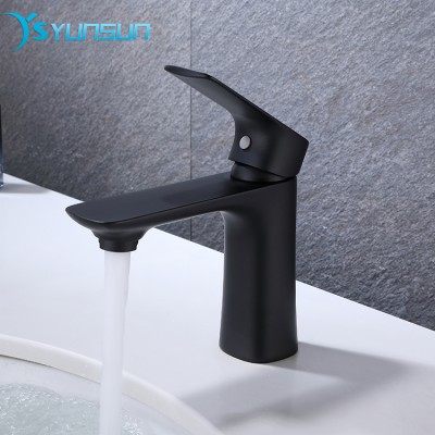 YUNSUN hot cold water tap  bathroom wash basin faucet solid brass