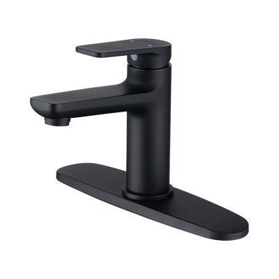 Hot sell modern brass single handle wash black vanity bathroom basin mixer faucet