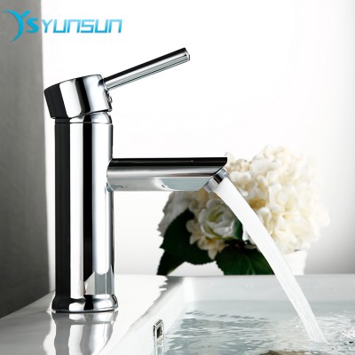 YUNSUN hot and cold water mixer tap single handle  bathroom wash basin faucet solid brass