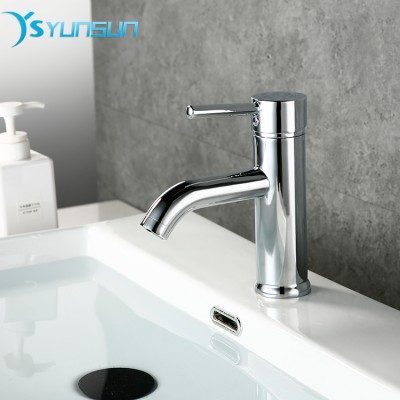 YUNSUN hot and cold single handle water mixer bathroom wash basin faucet solid brass