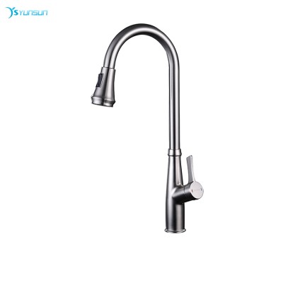 Hot sale  360 Rotation kitchen water tap Single Handle brass pull out  kitchen faucet tap