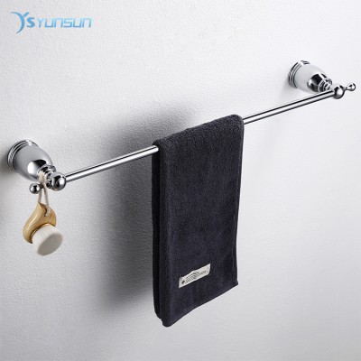 High Quality Chrome Modern  Sanitary Hardware Single Towel Bar Bathroom Accessories Set