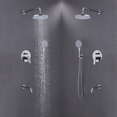 Hot accessories thermostatic bathroom brass shower faucet with body spray shower column with faucet bathroom faucets shower