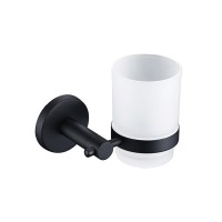 Wall Mount Black Toothbrush Tumbler Cup Holder Bathroom Sets Accessories