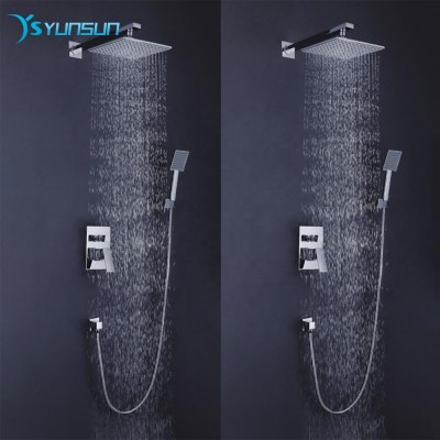 wholesale overhead wall mounted bathroom bath column  self close italian bravat shower faucet set faucets with shower faucet