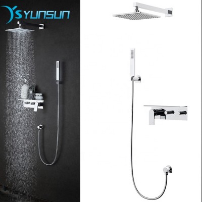 Modern chrome massage rainfall accessory shower faucet thermostatic antique brass bathroom shower faucet sets