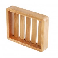 Bathroom Accessory Natural Shower Soap Box Bamboo Wood Soap Dish Holder Organizer